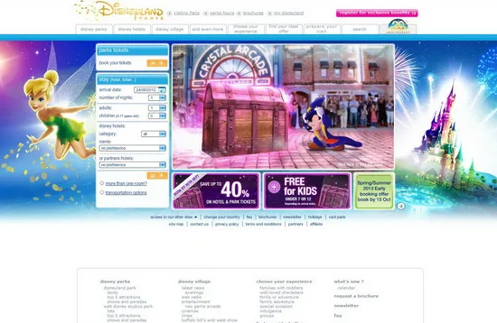 Официальный сайт Диснейленда в Париже Disneylandparis.com Диснейленд в Париже