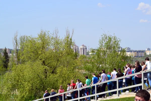 Вид с высоты Мамаева кургана на Волгоград