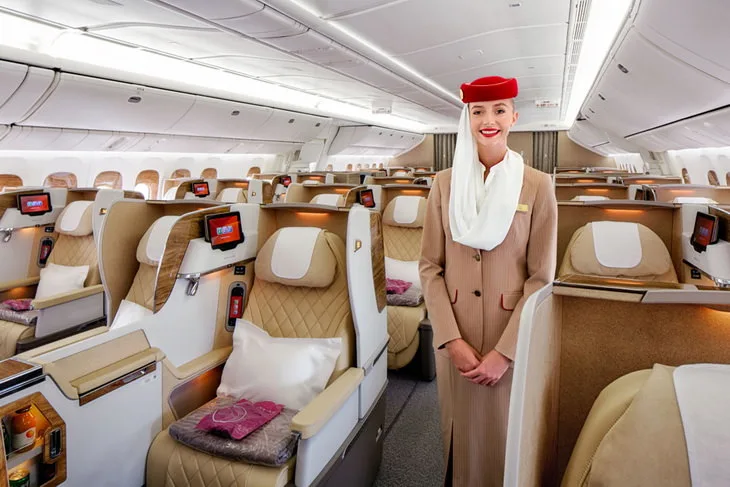 Бизнес класс в самолете Emirates