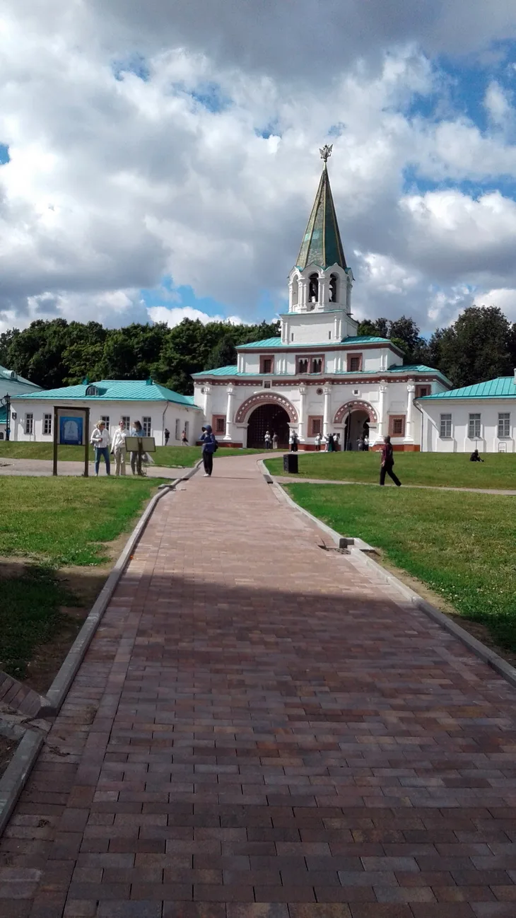Парадный вход и хозяйственные постройки